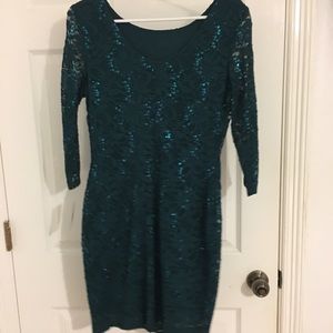 Turquoise Fitted Dress